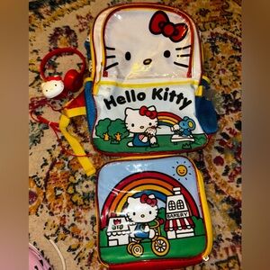 Hello Kitty Blue and Red Backpack nwot lots of room!!